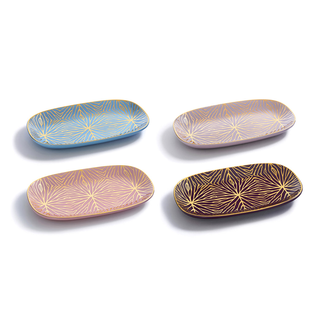 Talianna Lily Pad Catchall Tray, Lilac & Gold