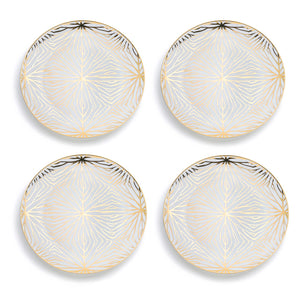 Lily Pad Plates, White S/4